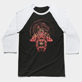 Red Cyborg Baseball T-Shirt